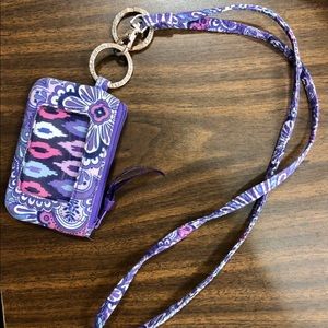 Vera Bradley purple paisley lanyard
